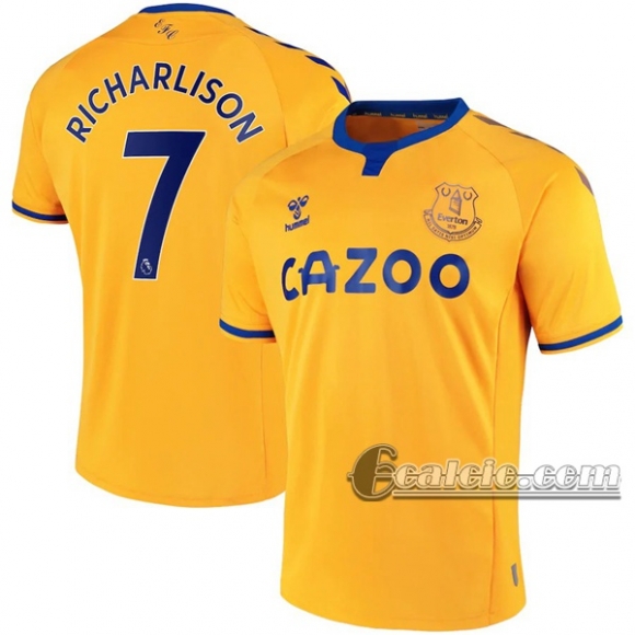 6Calcio: Seconda Maglia Everton Richarlison #7 Uomo 2020-2021