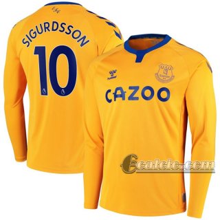 6Calcio: Seconda Maglia Everton Sigurdsson #10 Manica Lunga Uomo 2020-2021