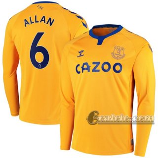 6Calcio: Seconda Maglia Everton Allan #6 Manica Lunga Uomo 2020-2021