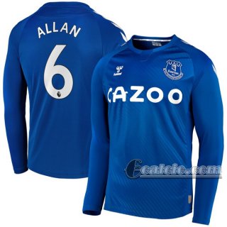 6Calcio: Prima Maglia Everton Allan #6 Manica Lunga Uomo 2020-2021