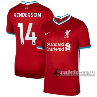 6Calcio: Prima Maglia Liverpool Fc Jordan Henderson #14 Uomo 2020-2021