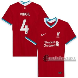 6Calcio: Prima Maglia Calcio Liverpool Virgil Van Dijk #4 Donna 2020-2021