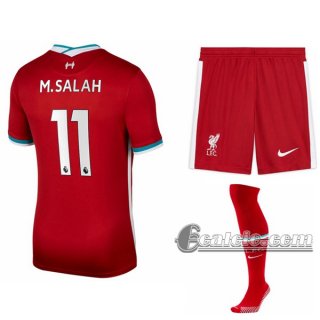 6Calcio: Prima Maglia Calcio Liverpool Mohamed Salah #11 Bambino 2020-2021