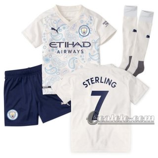 6Calcio: Terza Maglia Calcio Manchester City Sterling #7 Bambino 2020-2021