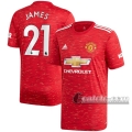 6Calcio: Prima Maglia Manchester United Daniel James #21 Uomo 2020-2021