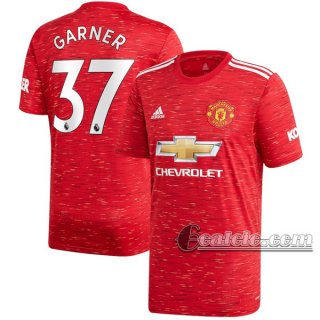 6Calcio: Prima Maglia Manchester United James Garner #37 Uomo 2020-2021