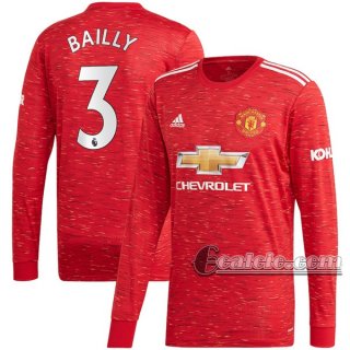 6Calcio: Prima Maglia Manchester United Eric Bailly #3 Manica Lunga Uomo 2020-2021