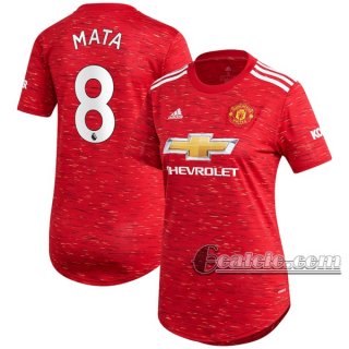 6Calcio: Prima Maglia Calcio Manchester United Juan Mata #8 Donna 2020-2021