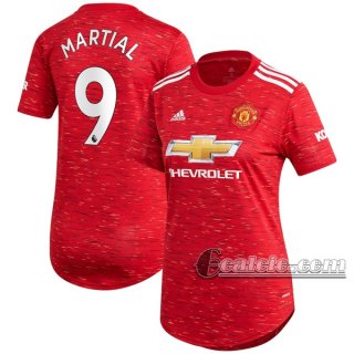 6Calcio: Prima Maglia Calcio Manchester United Anthony Martial #9 Donna 2020-2021