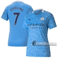 6Calcio: Prima Maglia Calcio Manchester City Raheem Sterling #7 Donna 2020-2021