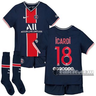 6Calcio: Prima Maglia Calcio Psg Paris Saint Germain Neymar Icardi #18 Bambino 2020-2021