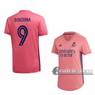 6Calcio: Seconda Maglia Calcio Real Madrid Karim Benzema #9 Donna 2020-2021
