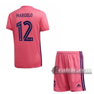 6Calcio: Seconda Maglia Calcio Real Madrid Marcelo Vieira Da Silva #12 Bambino 2020-2021