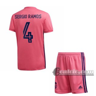 6Calcio: Seconda Maglia Calcio Real Madrid Sergio Ramos #4 Bambino 2020-2021