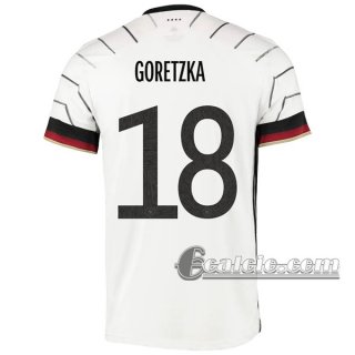 6Calcio: Germania Goretzka #18 Prima Maglia Nazionale Uomo UEFA Euro 2020