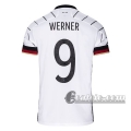 6Calcio: Germania Werner #9 Prima Maglia Nazionale Uomo UEFA Euro 2020