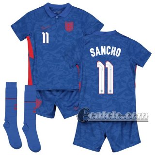 6Calcio: Inghilterra Sancho #11 Seconda Maglia Nazionale Bambino UEFA Euro 2020