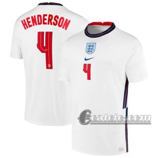6Calcio: Inghilterra Henderson #4 Prima Maglia Nazionale Uomo UEFA Euro 2020