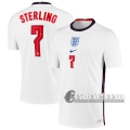 6Calcio: Inghilterra Sterling #7 Prima Maglia Nazionale Uomo UEFA Euro 2020