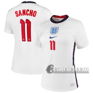 6Calcio: Inghilterra Sancho #11 Prima Maglia Nazionale Donna UEFA Euro 2020