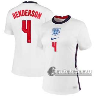 6Calcio: Inghilterra Henderson #4 Prima Maglia Nazionale Donna UEFA Euro 2020