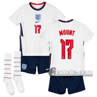 6Calcio: Inghilterra Mount #17 Prima Maglia Nazionale Bambino UEFA Euro 2020
