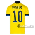 6Calcio: Svezia Forsberg #10 Prima Maglia Nazionale Uomo UEFA Euro 2020