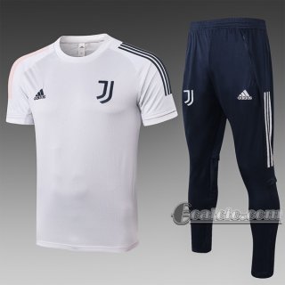 6Calcio: Maglietta Polo Shirts Juventus Turin Manica Corta + Pantaloni Grigio Chiaro C496# 2020 2021