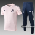 6Calcio: Maglietta Polo Shirts Juventus Turin Manica Corta + Pantaloni Rosa C505# 2020 2021