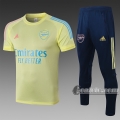 6Calcio: Maglietta Polo Shirts Arsenal Manica Corta + Pantaloni Gialla C530 2020 2021