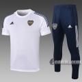 6Calcio: Maglietta Polo Shirts Boca Juniors Manica Corta + Pantaloni Bianca C571 2020 2021