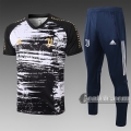 6Calcio: Maglietta Polo Shirts Juventus Turin Manica Corta + Pantaloni Nera C583 2020 2021