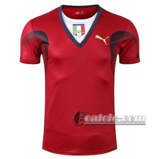 6Calcio: Italia Retro Maglia Portiere Rossa Coupe Du Monde 2006