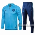 6Calcio: Sportswear Giacca Nuova Del Barcellona Full-Zip Azzurro Jk01 2021 2022