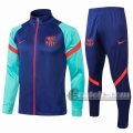 6Calcio: Sportswear Giacca Nuova Del Barcellona Full-Zip Azzurra Jk04 2021 2022