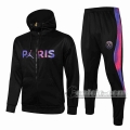 6Calcio: Sportswear Giacca Nuova Del Paris Saint Germain Psg Air Jordan Cappuccio Hoodie Full-Zip Nera Jk34 2021 2022