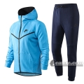 6Calcio: Giacca Tuta Nike Cappuccio Hoodie Full-Zip Azzurro 2020 2021