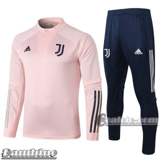 6Calcio: Tuta Bambino Juventus Half-Zip Rosa E475 2020 2021