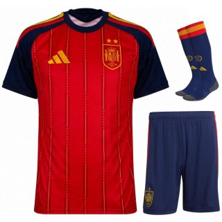 Spagna Maglia Calcio 2-stelle Prima Bambino 2026 Coppa Del Mondo