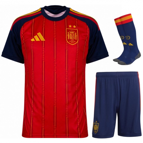 Spagna Maglia Calcio 2-stelle Prima Bambino 2026 Coppa Del Mondo