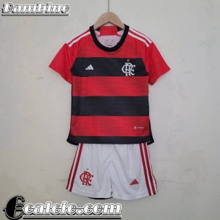 Maglie Calcio Flamengo Versione trapelata Prima Bambini 2023 24