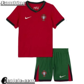 Maglie Calcio Portogallo Prima Bambini EURO 2024