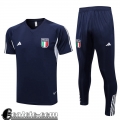 Tute Calcio T Shirt Italia blu navy Uomo 23 24 TG751