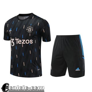 Tute Calcio T Shirt Manchester United nero Uomo 23 24 TG790