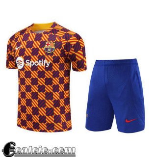 Tute Calcio T Shirt Barcellona arancia Uomo 23 24 TG801