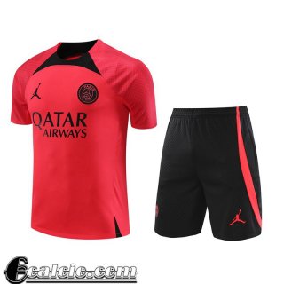 Tute Calcio T Shirt PSG rosso Uomo 23 24 TG809