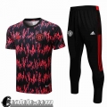 T-Shirt Manchester United Nero rosso Uomo 2022 23 PL406