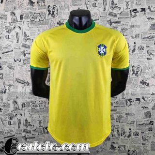 Retro Maglie Calcio Coppa del Mondo Brasile Giallo Uomo 1970 AG30