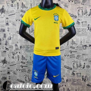 Maglie Calcio Brasile Prima Bambini 2021 22 AK56
