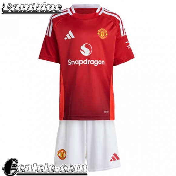 Maglie Calcio Manchester United Prima Bambini 2024 2025